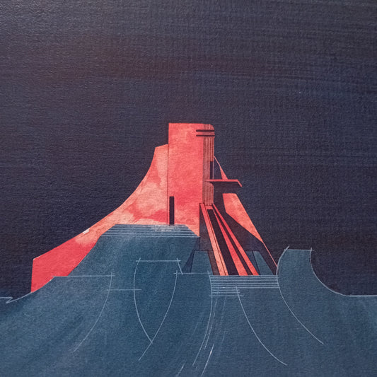 dessin d'architecture imaginaire dans l'océan