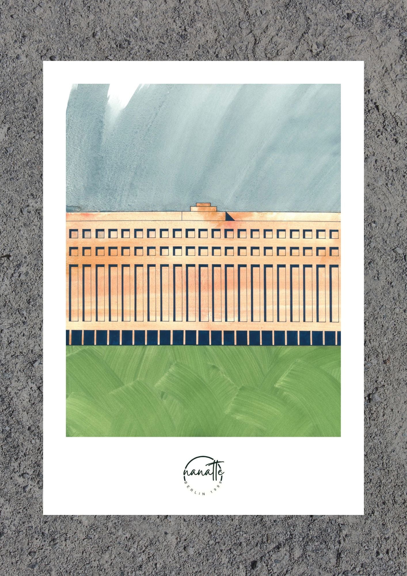 Affiche picturale architecture bâtiment Tempelhof Berlin