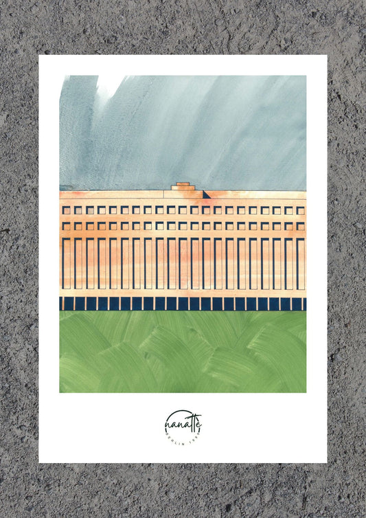 Affiche picturale architecture bâtiment Tempelhof Berlin