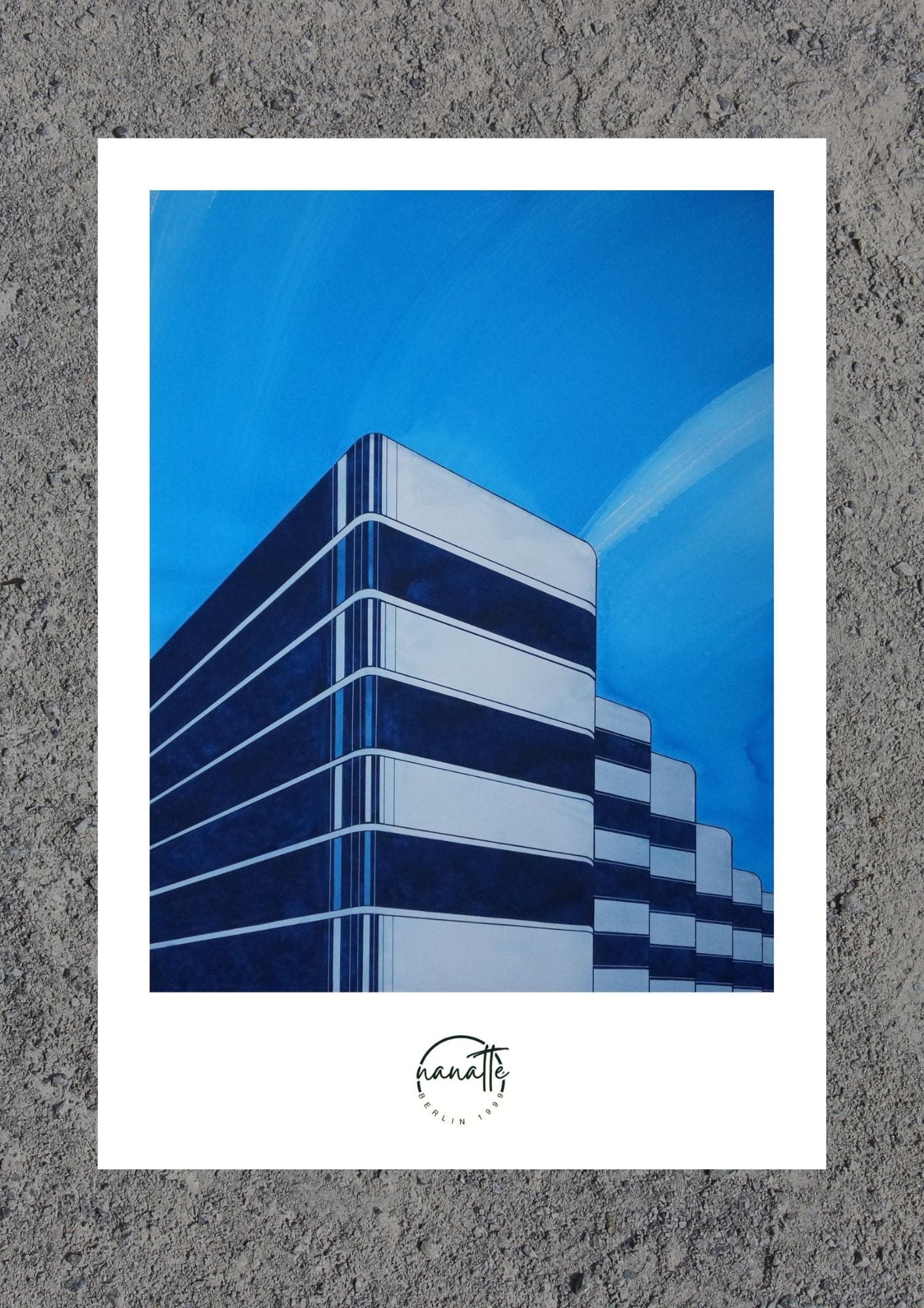 Affiche de l'architecture d'un immeuble d'entreprise berlinois 