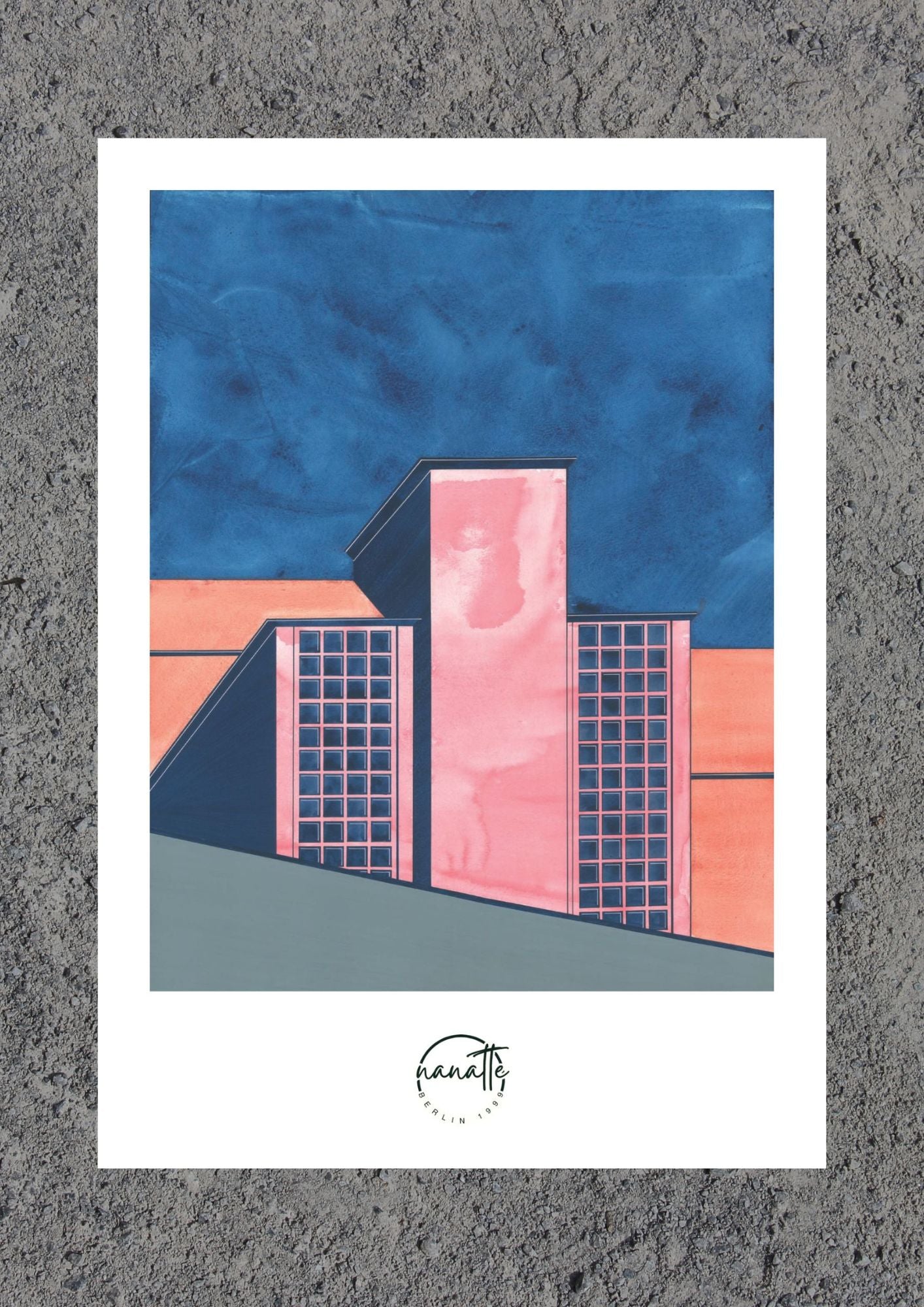 Affiche picturale architecture immeuble industriel Berlin
