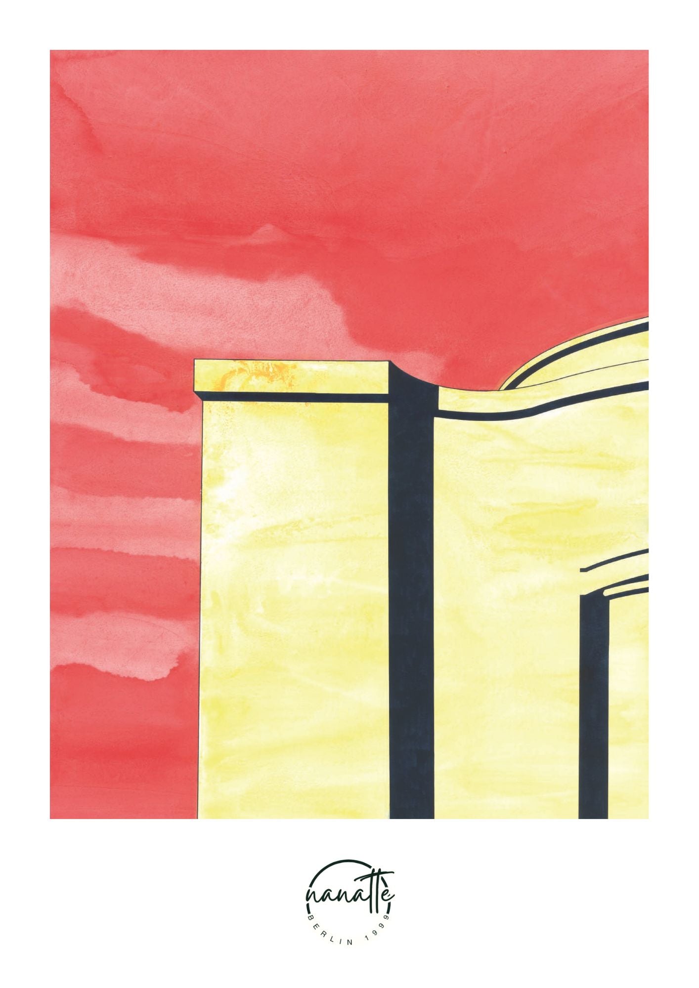 Affiche d'architecture du théâtre Volksbuhne à Berlin