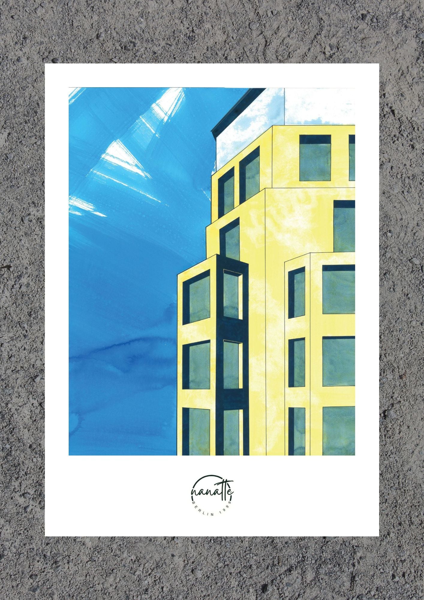 Affiche picturale façade immeuble avec bow-window Berlin