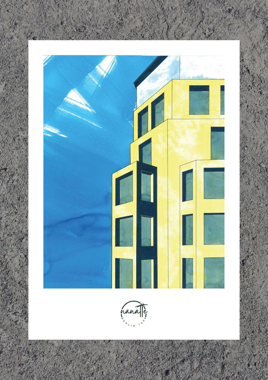Affiche picturale façade immeuble avec bow-window Berlin