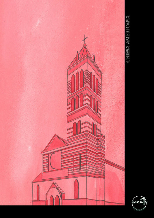 affiche de église américaine de Rome