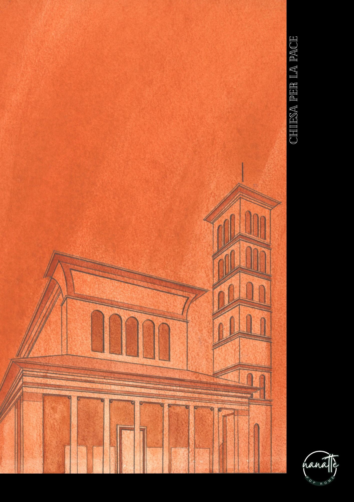 affiche de l'église pour la Paix à Rome
