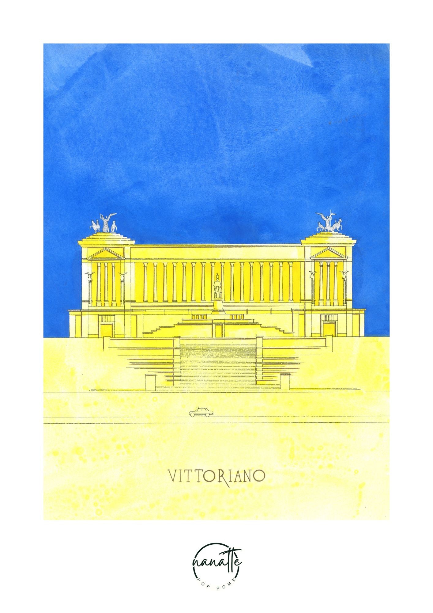 affiche du monument à Victor Emmanuel II à Rome