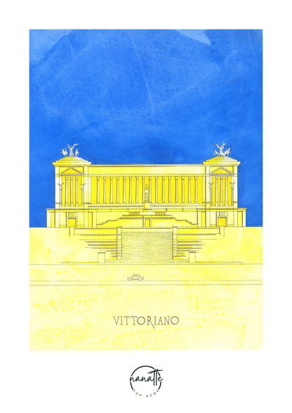 affiche du monument à Victor Emmanuel II à Rome