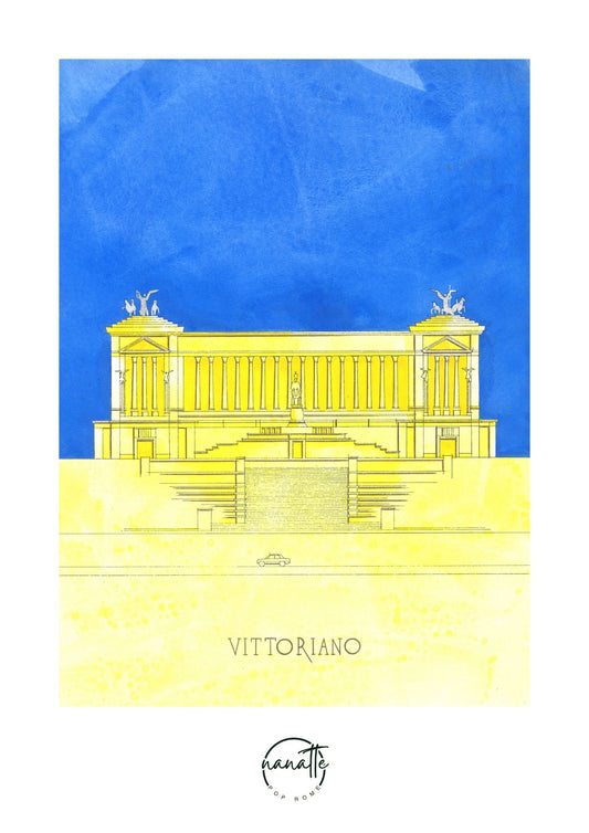 affiche du monument à Victor Emmanuel II à Rome