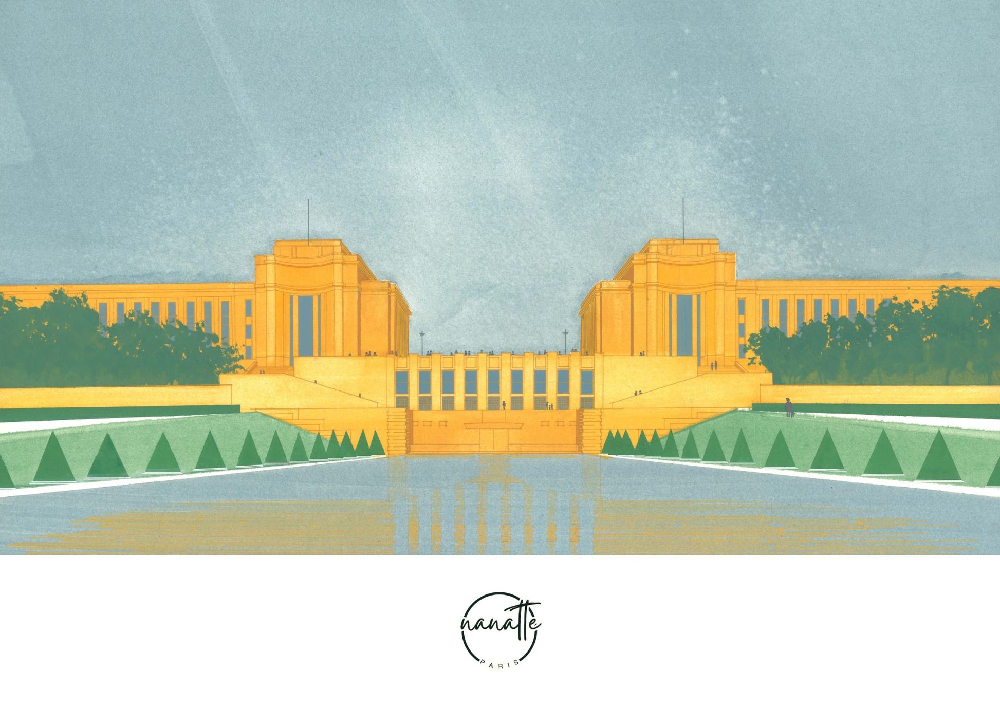 affiche des jardins du Trocadéro et du Palais de Chaillot