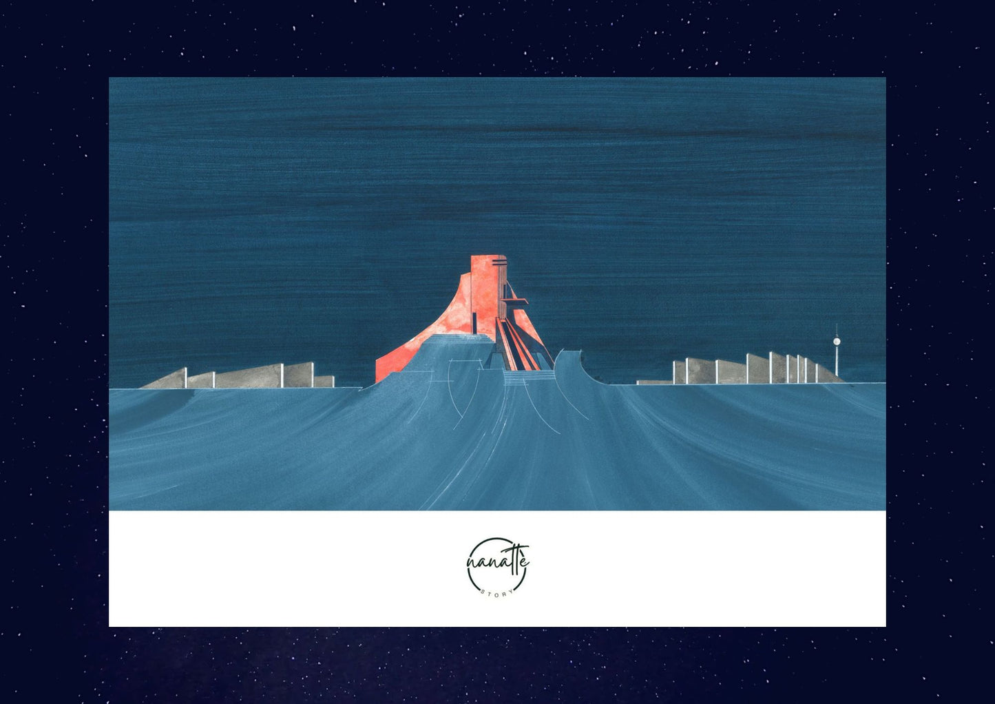 Affiche picturale architectures imaginaires maritimes 