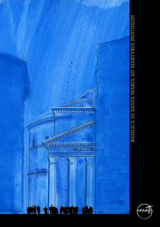 affiche de la place du Panthéon à Rome