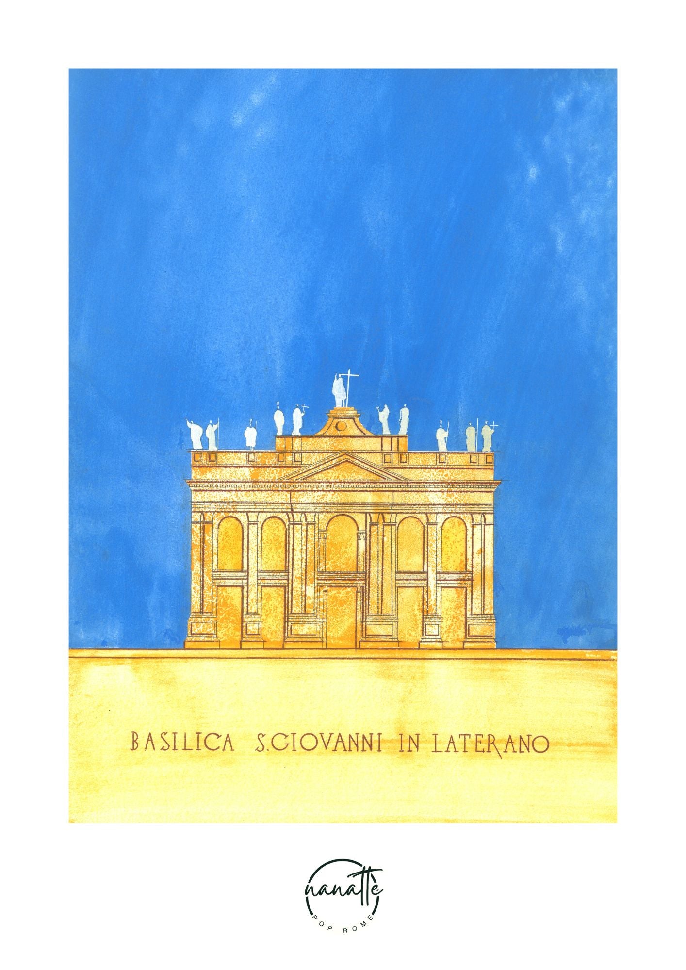 affiche de la basilique de Saint Jean de Latran à Rome
