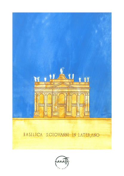 affiche de la basilique de Saint Jean de Latran à Rome