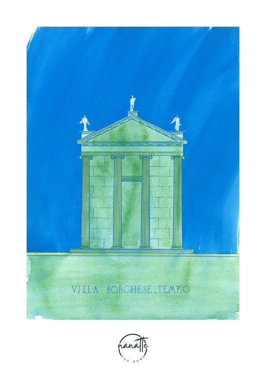affiche du temple d'Esculape à Rome