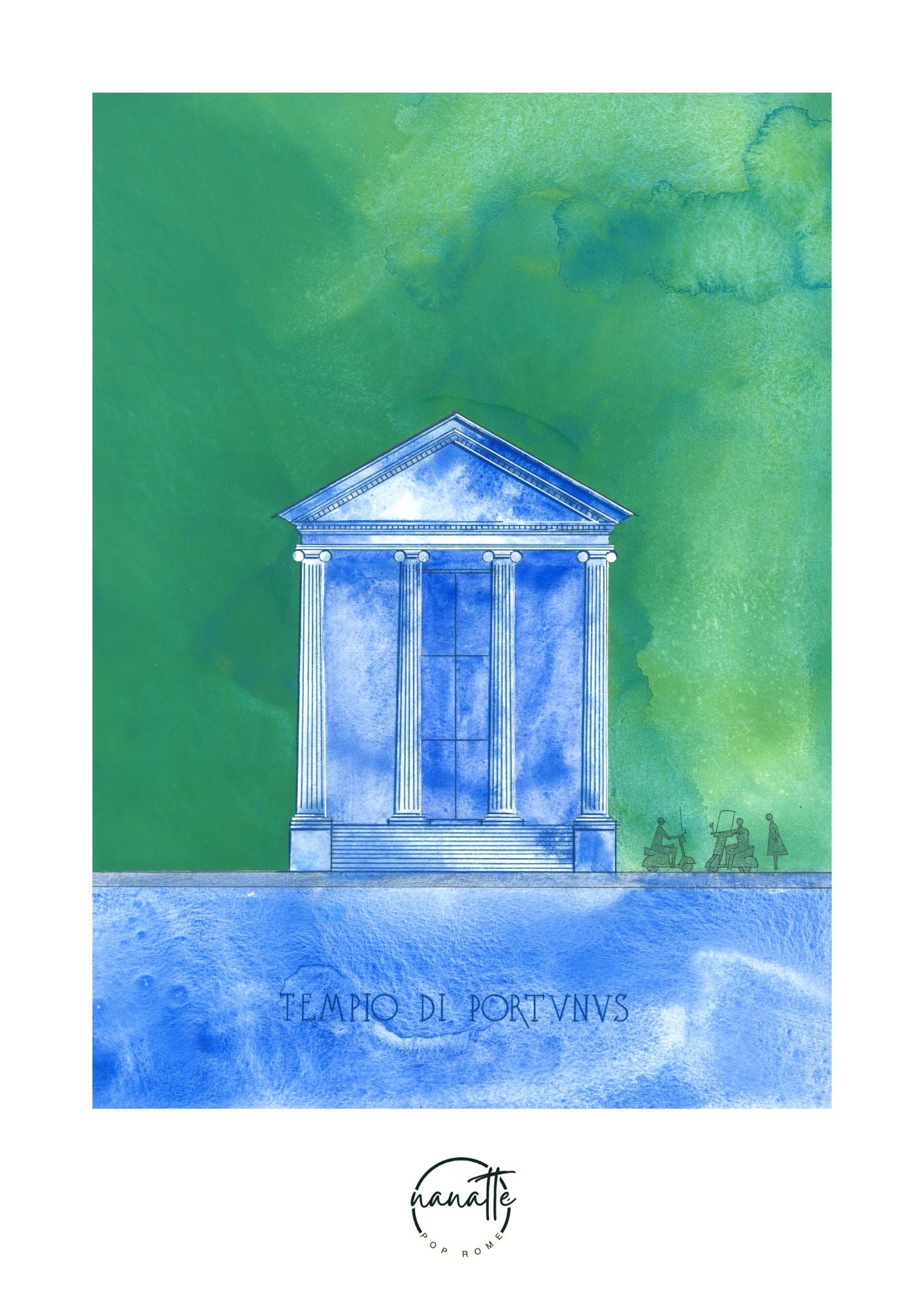 affiche du temple de Portunus à Rome