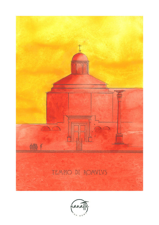 affiche du temple de Romulus à Rome