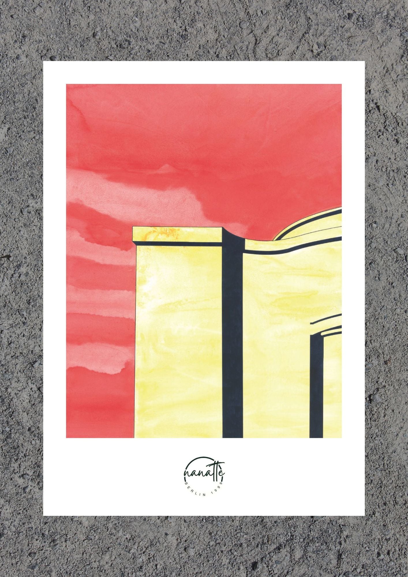 Affiche picturale architectural théâtre Volksbühne Berlin